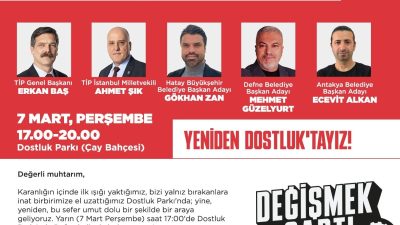 Türkiye İşçi Partisi Hatay-Defne ilçesinde oluşturduğu Seçim Ofisi açılışı yapıyor.