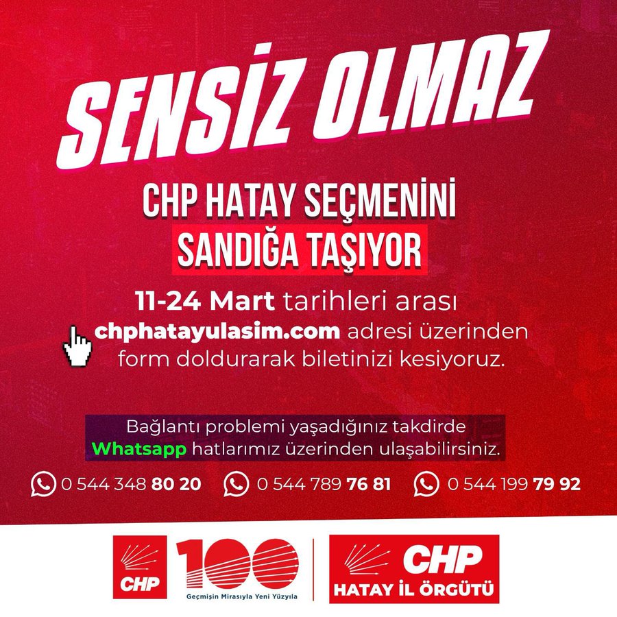 CHP Seçmenini Hatay’a taşıyor