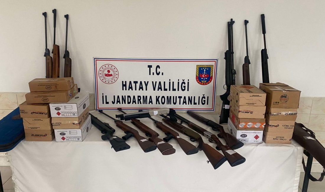Hatay İl Jandarma Komutanlığı ekipleri, yasa dışı silah bulundurma suçunu