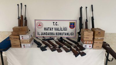 Hatay İl Jandarma Komutanlığı ekipleri, yasa dışı silah bulundurma suçunu