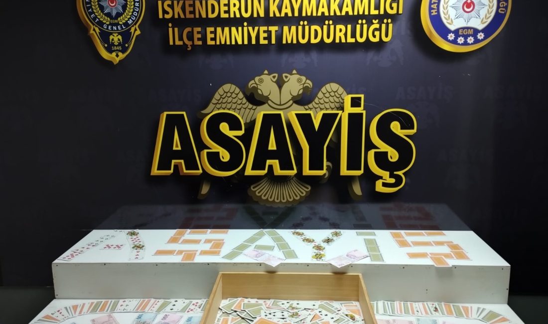 Hatay Emniyet Müdürlüğü görevlilerince kumar oynanması için yer ve imkan