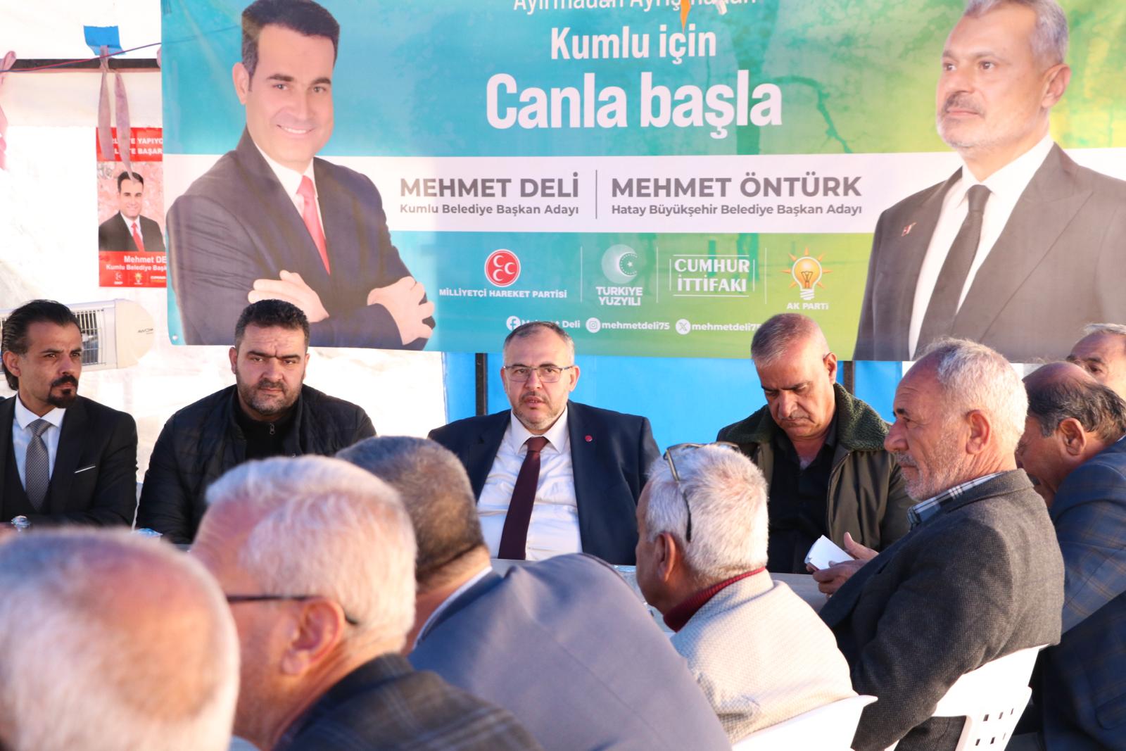 Çalışkan Kumlu’da diğer parti başkanlıklarını gezdi