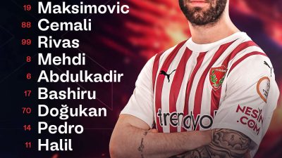 Hatayspor’un   deplasmanda karşılaşacağı Kayserispor maçında sahaya çıkacağı ilk 11 belli