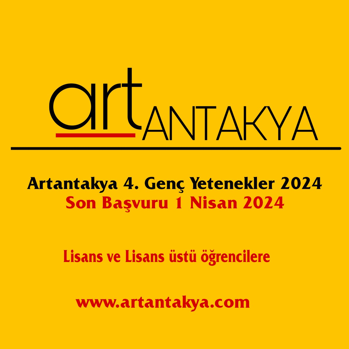 Artantakya 4. Genç Yetenekler yarışması için son başvuru 1 Nisan