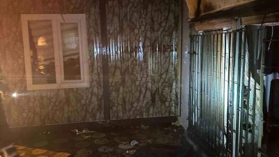 Hatay’da depremzede vatandaşların yaşadığı bireysel konteynerde meydana gelen yangın itfaiye