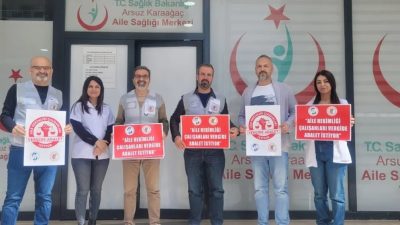 Hatay Tabip Odası üyesi doktorlar, vergide adaletin sağlanmasını talep ediyor.