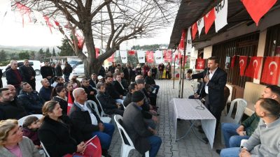 CHP Antakya Belediye Başkanı Hüseyin Aksoy seçim çalışmaları kapsamında Akasya