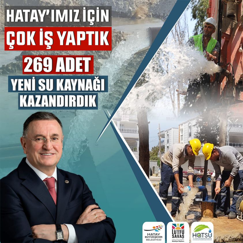 Hatay BŞB bünyesindeki HATSU’nun il geneli su sıkıntısına çözüm olarak