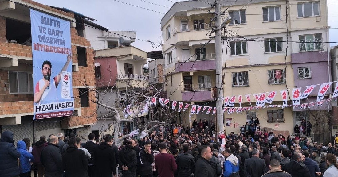 Türkiye Komünist Partisi’nin Defne Belediye Başkan adayı Hizam Hasırcı, 1