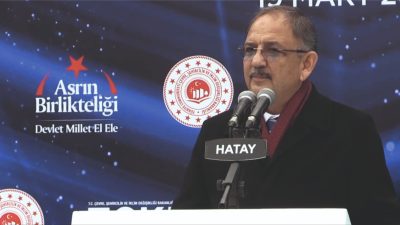 Çevre, Şehircilik ve İklim Değişikliği Bakanı Mehmet Özhaseki, Hatay’da yaptığı