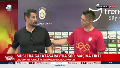 Galatasaray ile 500. resmi maçına çıkan kaleci Fernando Muslera, Hatayspor