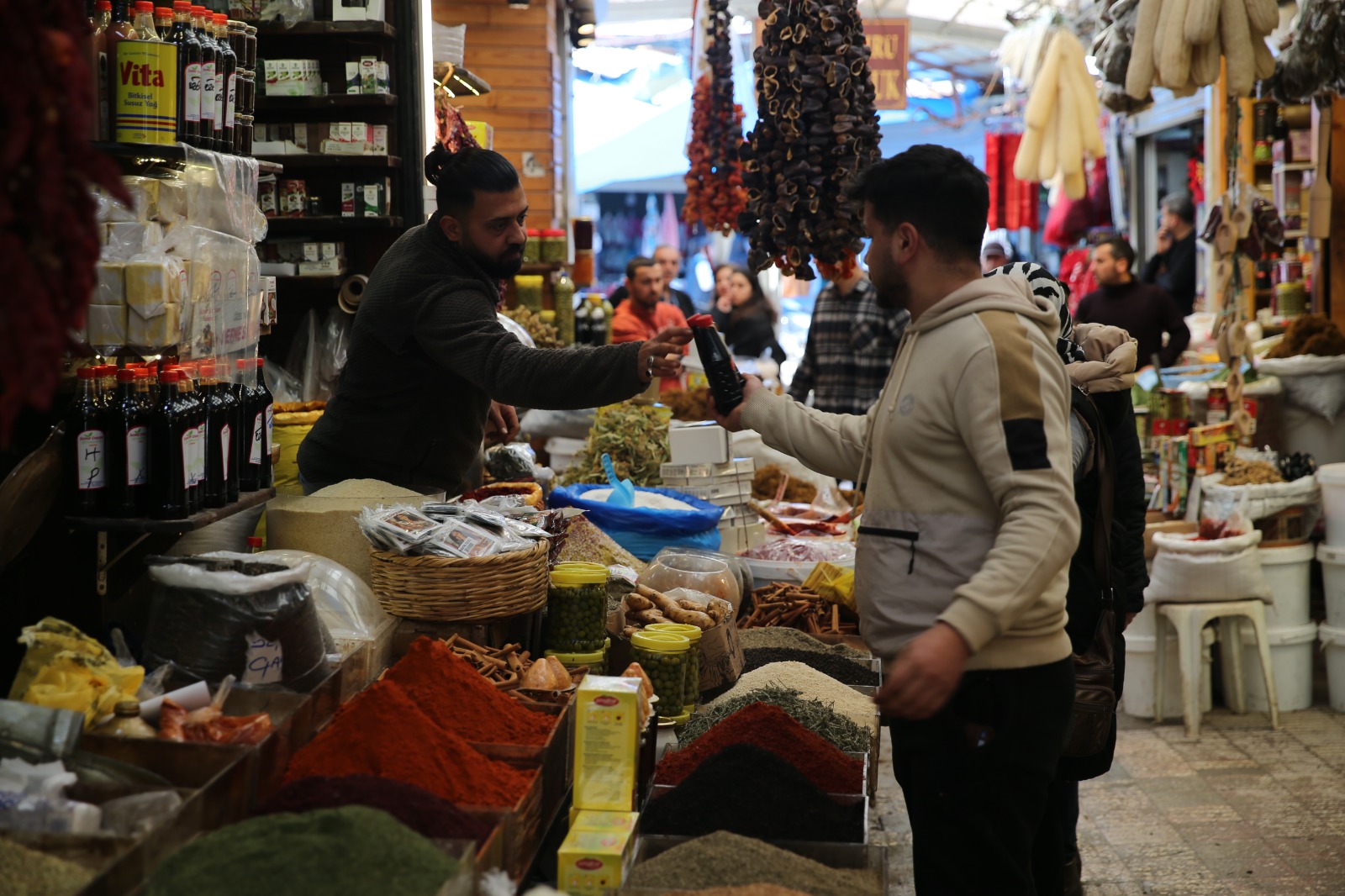 Uzun Çarşı’da Ramazan Bayramı yoğunluğu