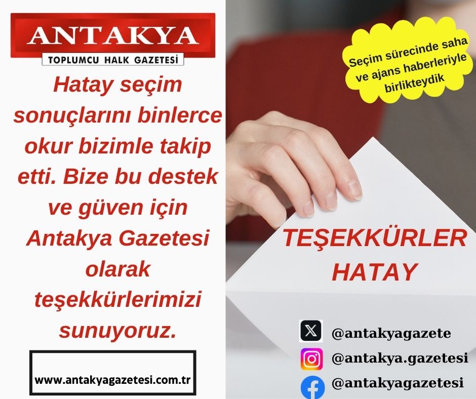 Teşekkürler Hatay