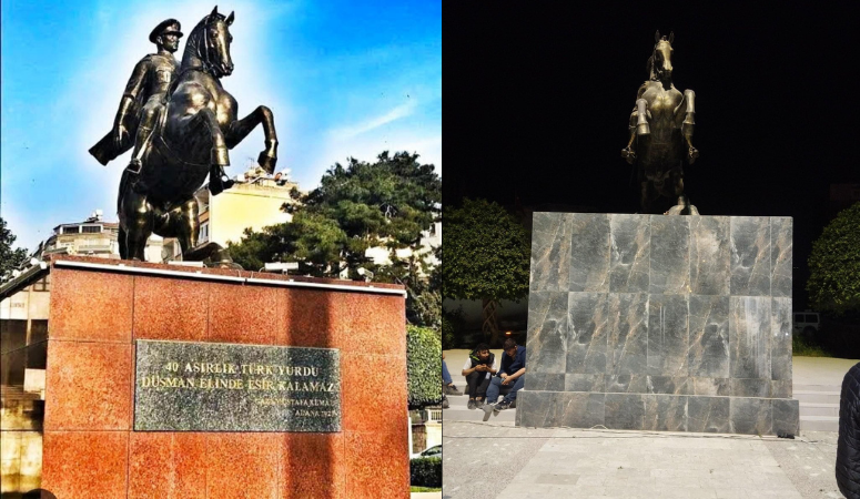 Atatürk anıtında Atatürk’ün sözü unutuldu