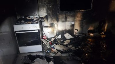   Hatay’ın Altınözü ilçesinde meydana gelen yangında evde maddi hasar