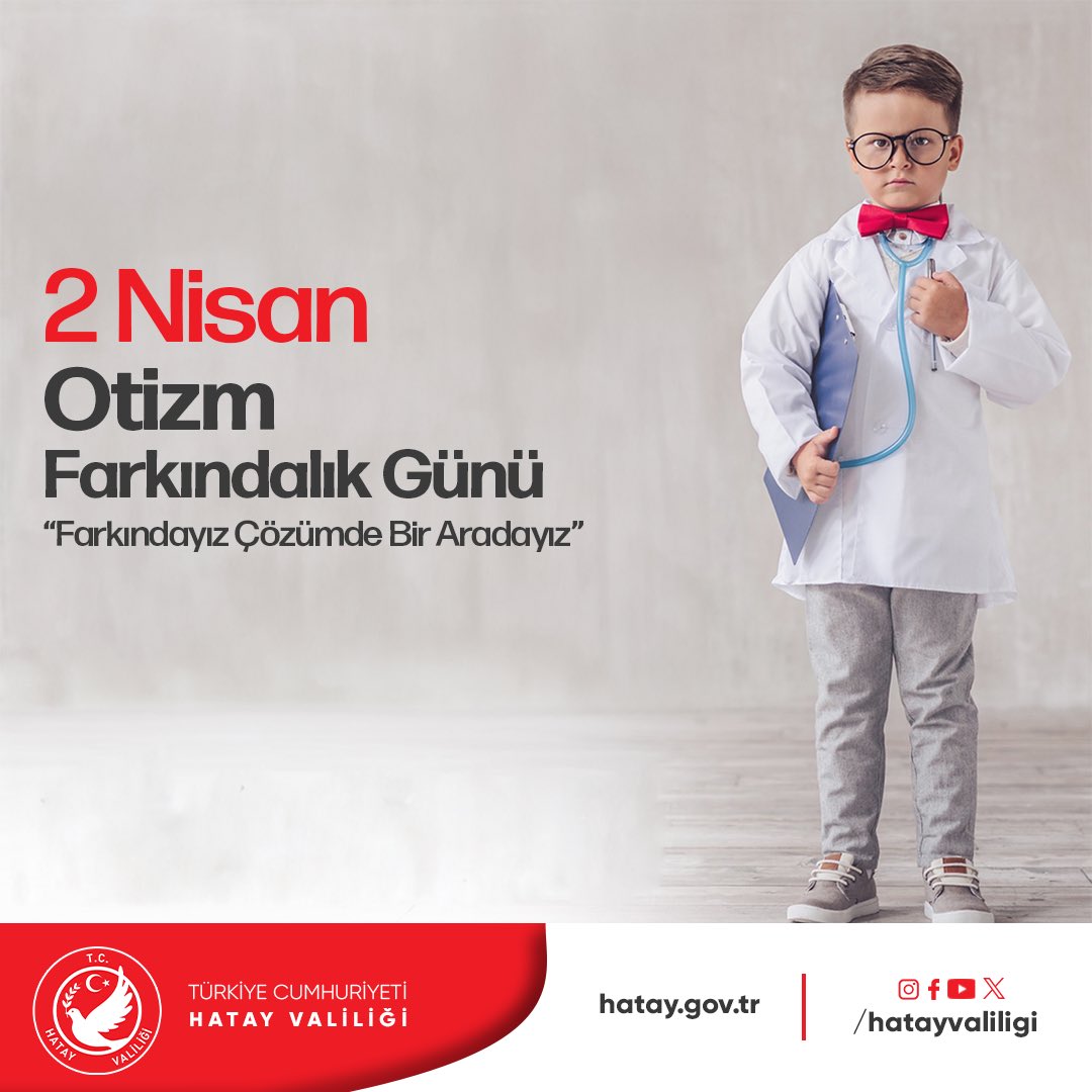 Valilikten Otizm farkındalık mesajı