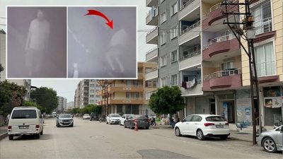 Hatay’da intihar etmek için 4. kattan atlayan şahsın cadde üzerinden