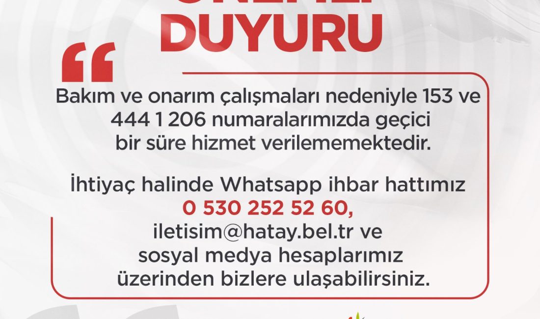 Hatay Büyükşehir Belediyesi Geçici