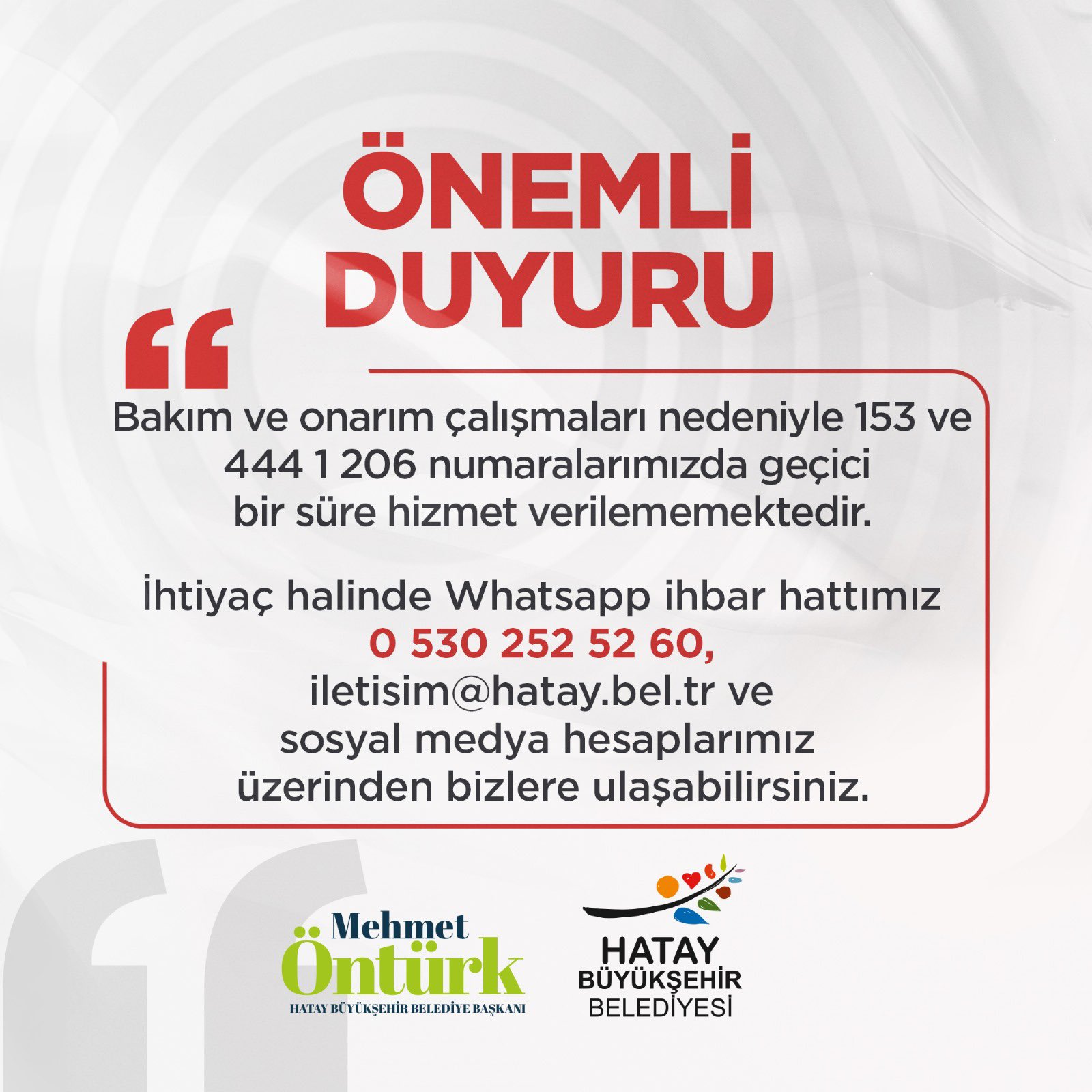 HBB geçici hizmet numaraları açıklandı