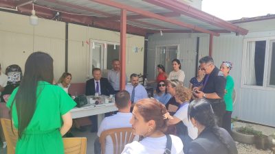 RTÜK Başkanı Ebubekir Şahin, Hatay’ın Samandağ ilçesine bağlı Karaçay Mahallesi’nde