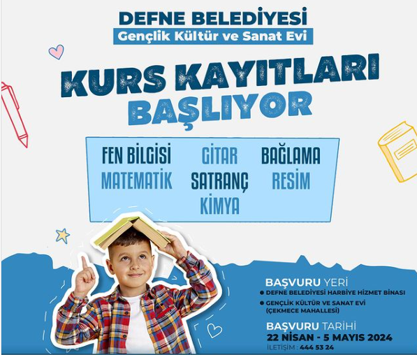 Defne’de kurslar başlıyor!