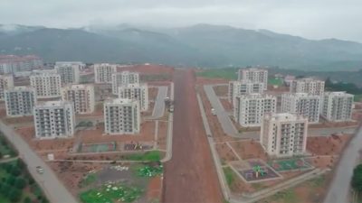 İçişleri Bakanı Ali Yerlikaya, yapımı devam eden deprem konutlarına ilişkin,