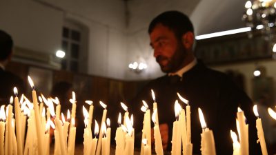 Hatay İskenderun Mar Circus Rum Ortodoks Kilisesi’nde düzenlenen ayini Antakya