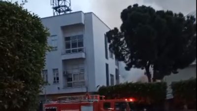 Dörtyol ilçesi çarşı merkezinde bulunan PTT binasında meydana gelen patlama