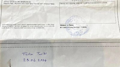 İstanbul 8.İcra dairesi, RİVA Tesislerini kullanım ücreti olarak Hatayspor’a 6