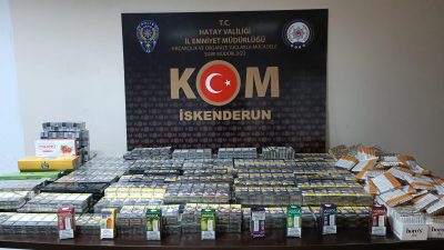 Hatay Emniyet Müdürlüğü ekiplerince kaçakçılıkla mücadele kapsamında yürütülen çalışmalar sonucunda,