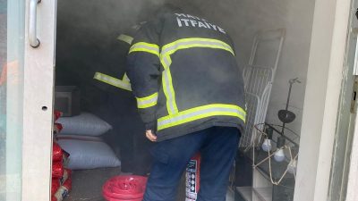 Belen İlçesi’nde bulunan bir iş yerinde çıkan yangın, hızlı bir