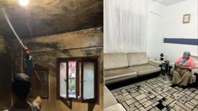 Mavi Dayanışma Gönüllüleri, Yangında Zarar Gören Yaşlı Kadının Evinin Yenilenmesine