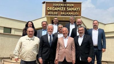 İskenderun Ticaret ve Sanayi Odası (İTSO) yöneticileri, İskenderun Organize Sanayi