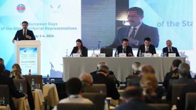 Hatay Valisi Mustafa Masatlı, 29. Avrupa Bölge Temsilciler Günleri toplantısında,