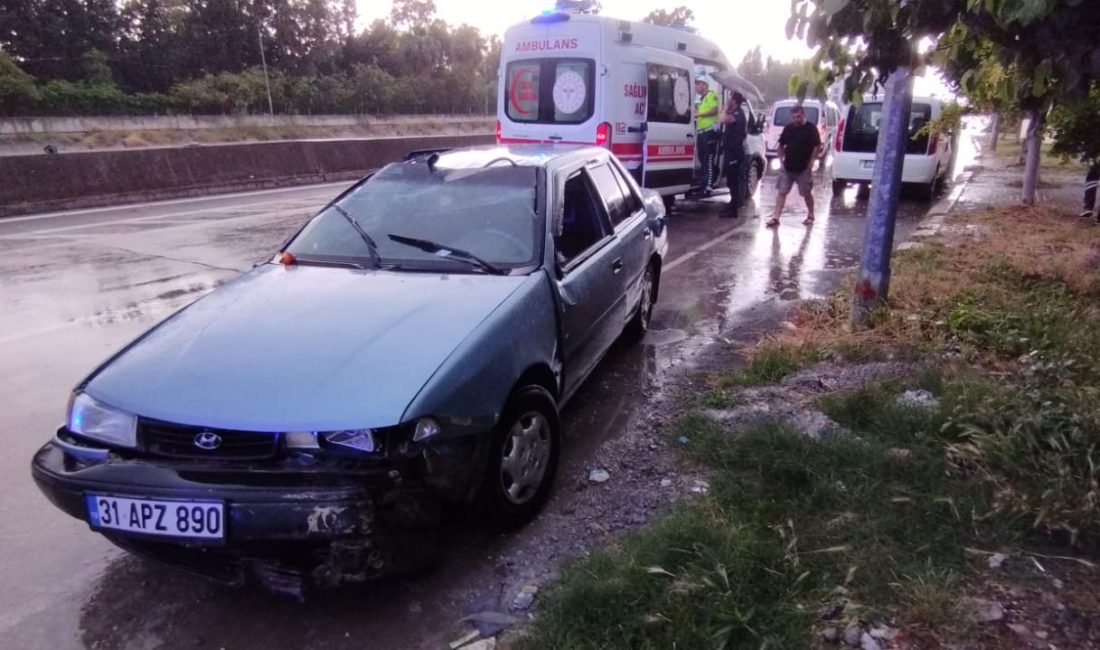 Hatay’ın İskenderun ilçesinde, otomobilin