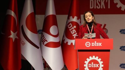 Devrimci İşçi Sendikaları Konfederasyonu (DİSK) Başkanı Arzu Çerkezoğlu, Hazine ve