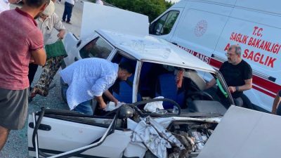 Hatay’ın Erzin ilçesi TEM Otoyolu kavşağında meydana gelen trafik kazasında