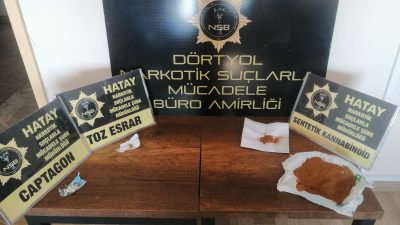 Hatay Emniyet Müdürlüğü ekipleri, uyuşturucuyla mücadele kapsamında Dörtyol ilçesinde önemli