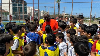 Bir dönem Trabzonspor forması giyen İbrahim Yattara, Hatay’ın İskenderun ilçesinde