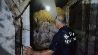 Hatay’ın Dörtyol ilçesinde meydana gelen samanlık yangını, itfaiye ekiplerinin hızlı