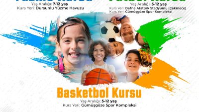 Defne Belediyesi, yaz aylarında çocuklar için ücretsiz spor kursları düzenliyor.