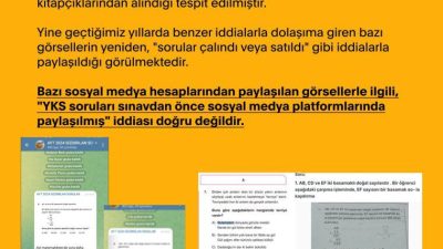 Cumhurbaşkanlığı İletişim Başkanlığı Dezenformasyonla Mücadele Merkezi (DMM), Yükseköğretim Kurumları Sınavı
