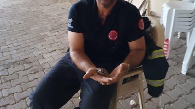 Bayram arifesi günü Belen ilçesi Kıcı Mahallesi’nde bir evin bahçesinde