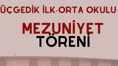 Hatay’ın Antakya ilçesine bağlı Üçgedik İlk ve Ortaokulu, mezun öğrencilerini