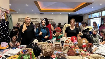 İskenderun ilçesinde bulunan Halk Eğitim Merkezi’nde eğitim alan kursiyerlerin emeği,