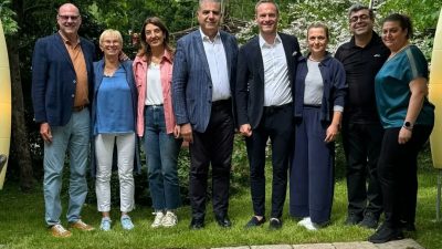 Hatay Milletvekili Mehmet Güzelmansur, Almanya’nın Aalen Belediye Başkanı Frederick Brütting