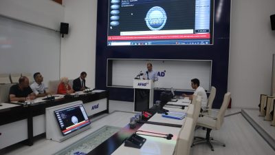 Hatay AFAD İl Müdürlüğü toplantı salonunda sabah saatlerinde TYP kura