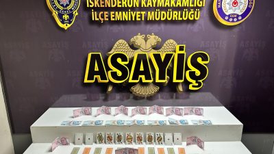 Hatay Emniyet Müdürlüğü ekipleri, kumar oynanması için yer ve imkan