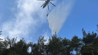 Arsuz’un Nergislik Mahallesi ormanlık alanında çıkan yangın, Hatay Büyükşehir Belediyesi