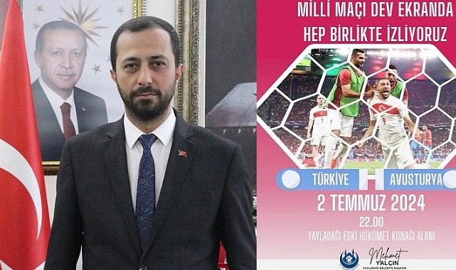 Yayladağı’nda milli maç dev ekranda